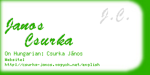 janos csurka business card